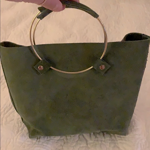 tribe alive Bags Olive Green Suede Bag Poshmark